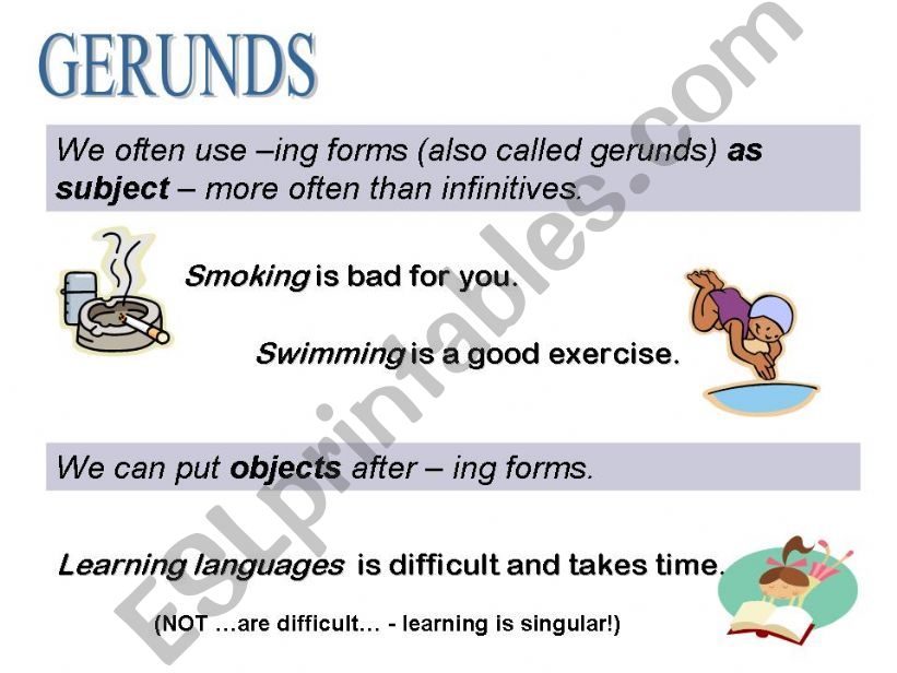 Use of gerunds powerpoint