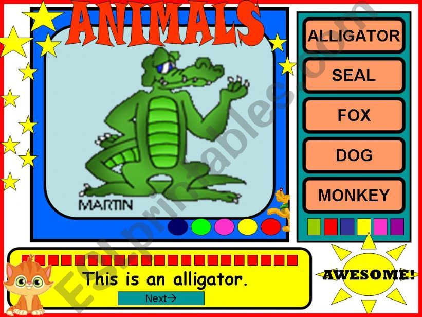 ANIMALS (*20 slides*) powerpoint