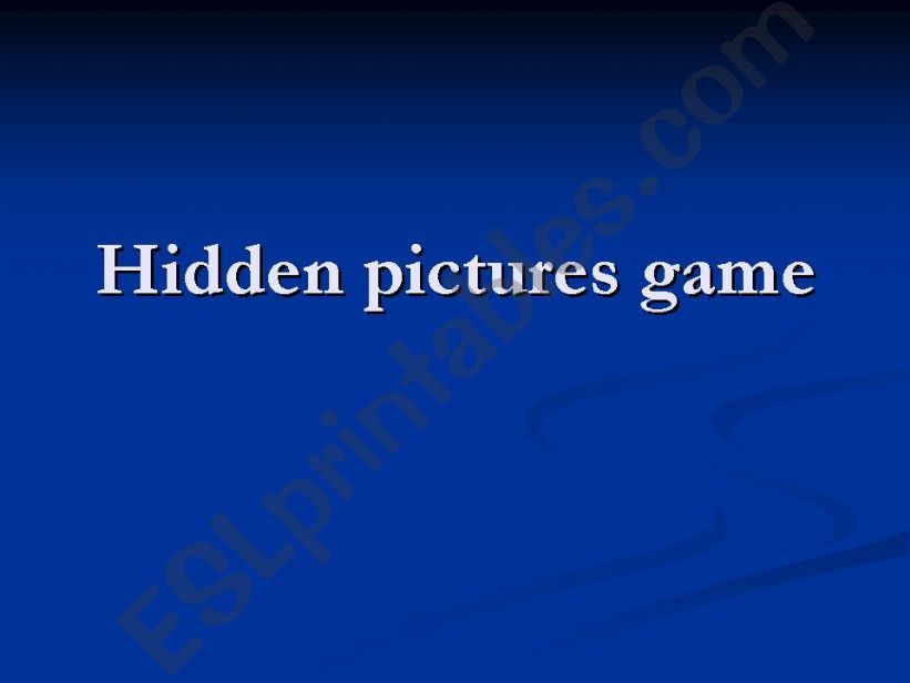 Hidden Pictures Game powerpoint