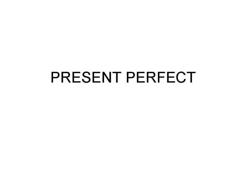 Present perfect power point exercises