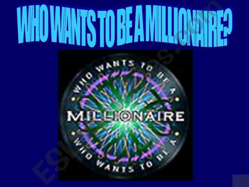 Game Who wants to be a millionaire? 