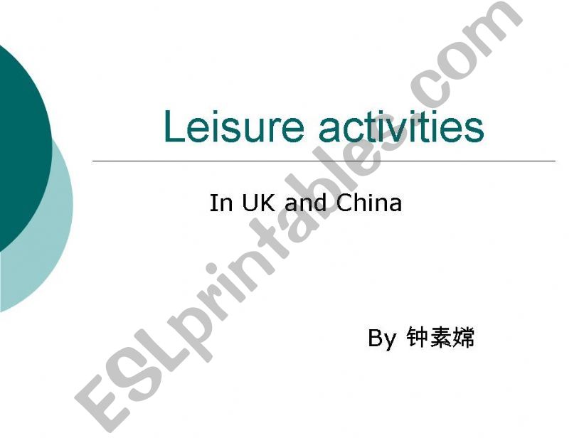 leisure acts powerpoint