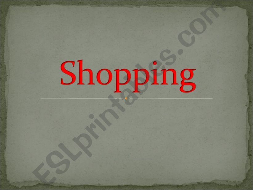 Shopping powerpoint