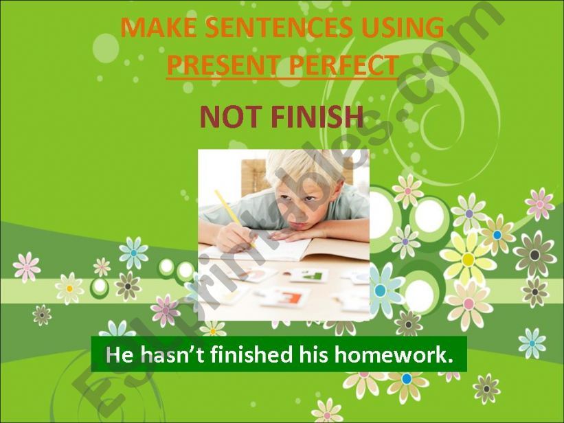 Present Perfect - Make sentences according to the pictures