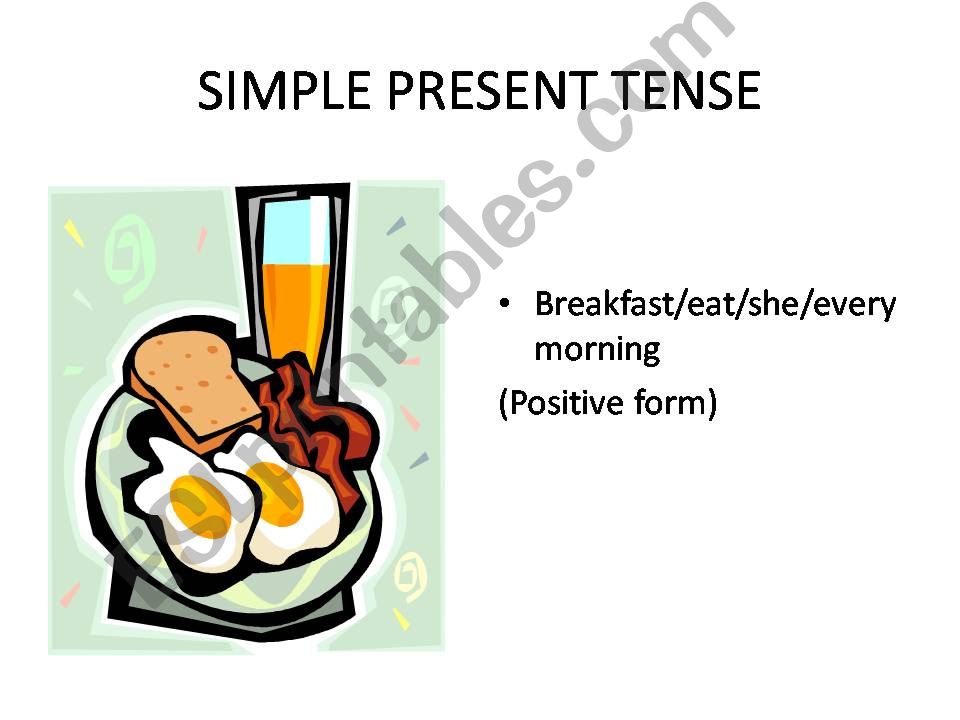 simple present tense power point