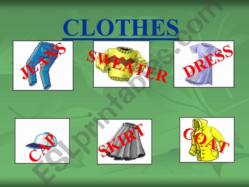 clothes powerpoint