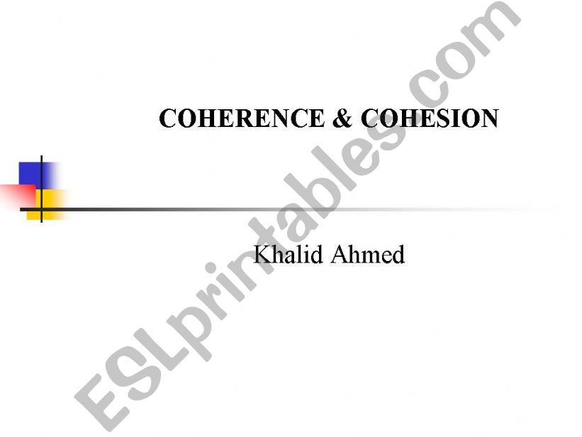 Cohesion and Coherence in Texts