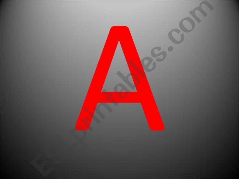 Letter A  powerpoint