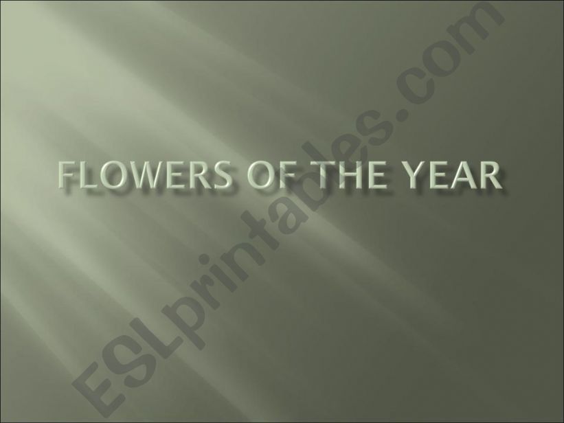 flowers of the year powerpoint