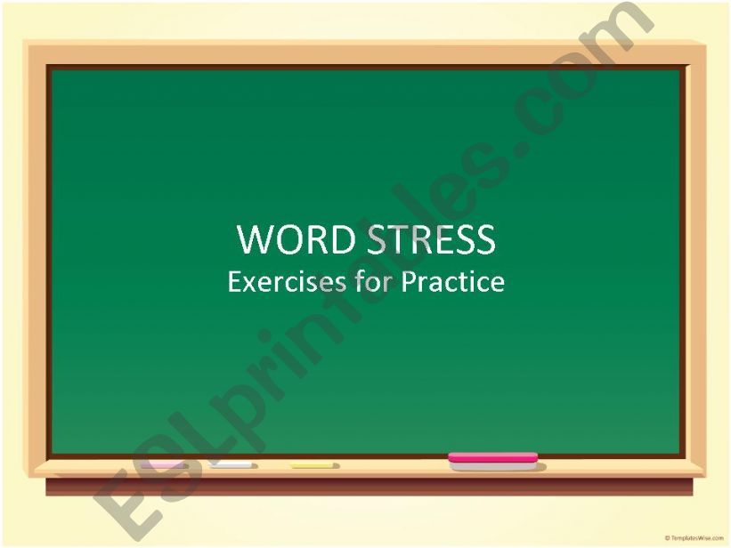 Word Stress powerpoint