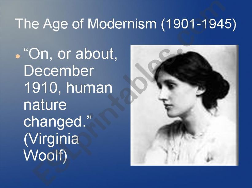 the age of modernism powerpoint