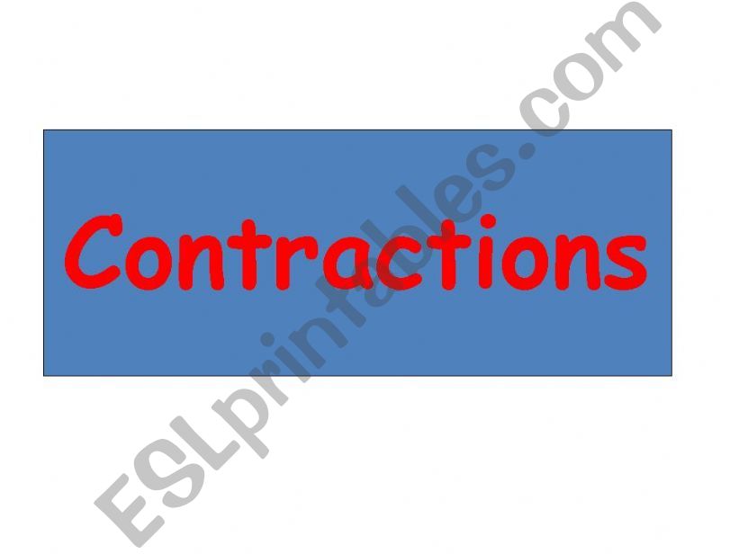 Contractions  powerpoint