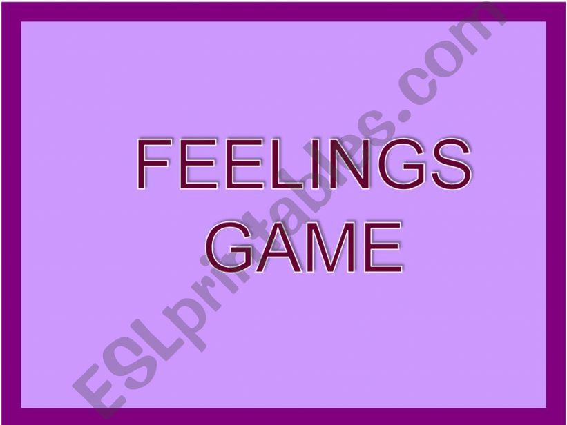 Feelings Game powerpoint