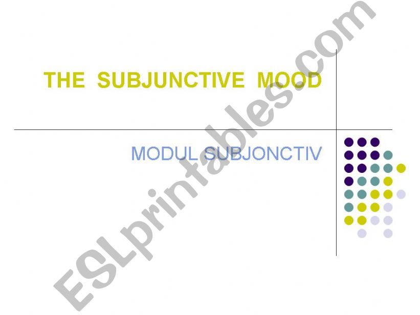 the subjunctive mood powerpoint