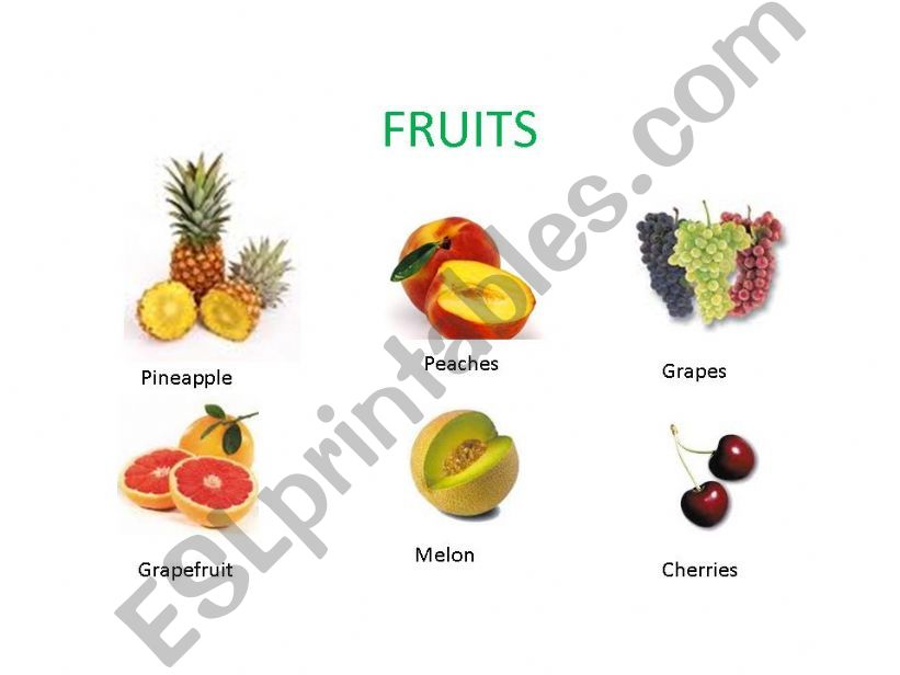 Fruits and vegetables powerpoint