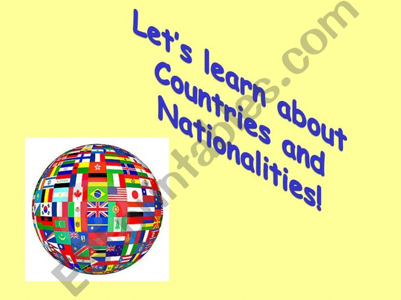 Countries and Nationalities powerpoint