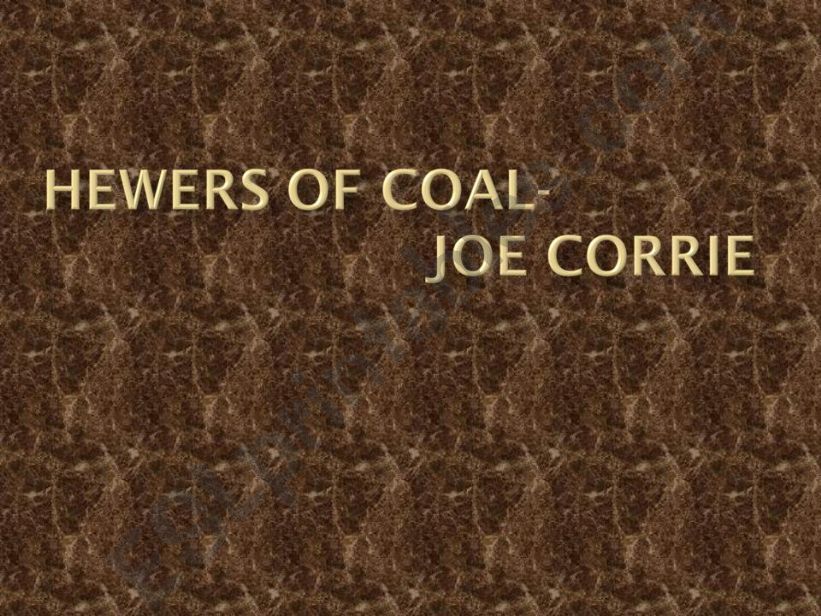 Vocab on Hewers of coal powerpoint
