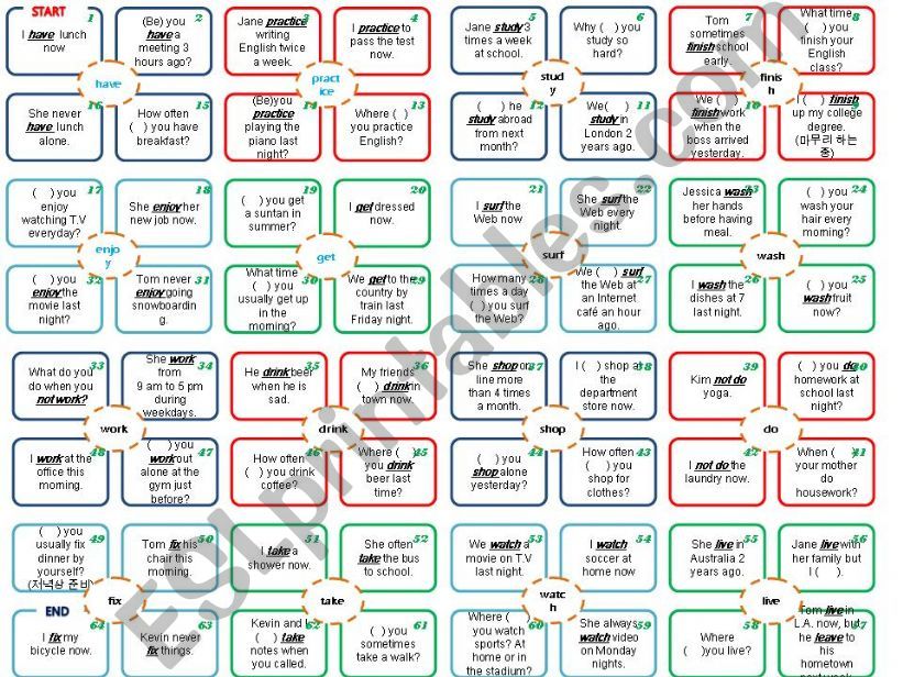 tense review game powerpoint