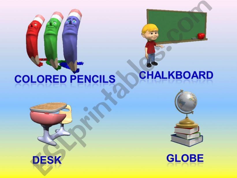 FULLY ANIMATED CLASSROOM OBJECTS 1/3