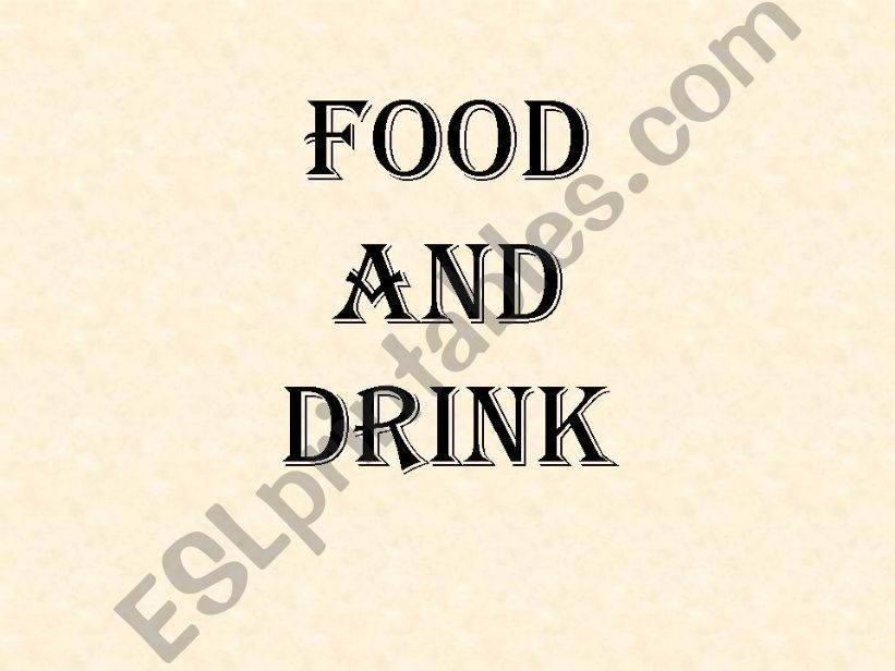 Food and Drink powerpoint