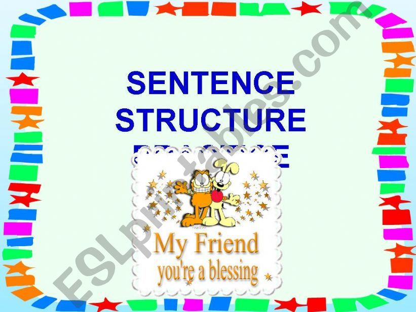 Sentence Structure In English Ppt