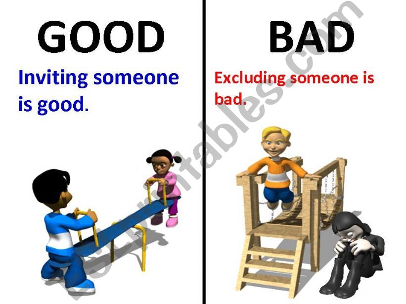 Good vs  Bad  (animated) powerpoint
