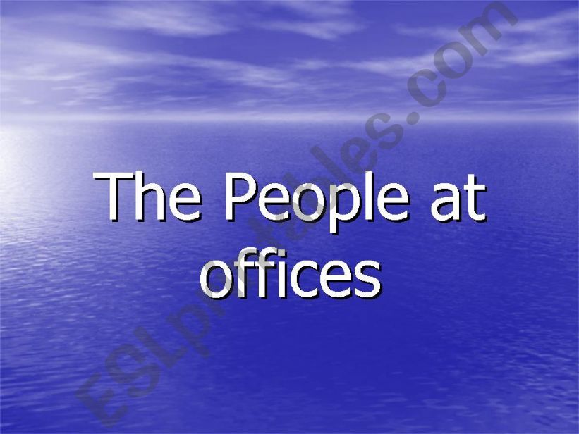 The People at offices powerpoint