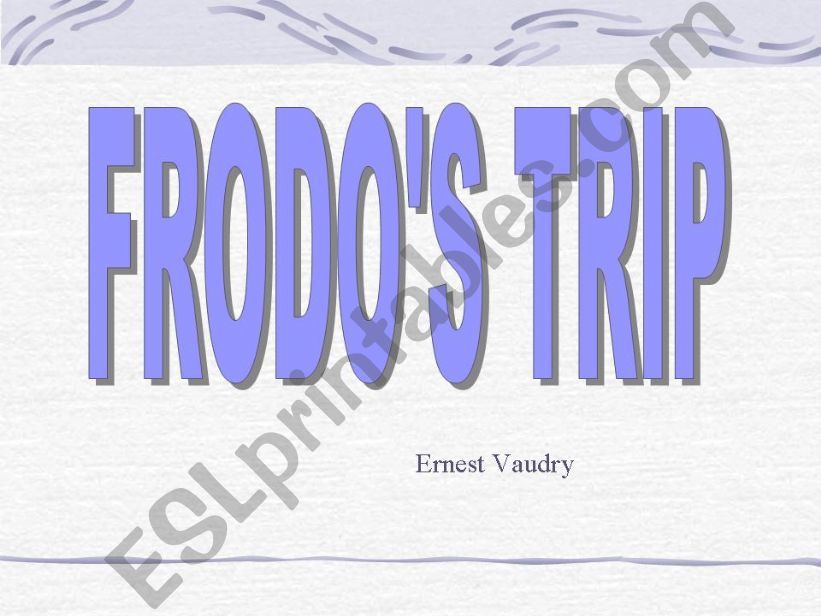 Frodos trip powerpoint