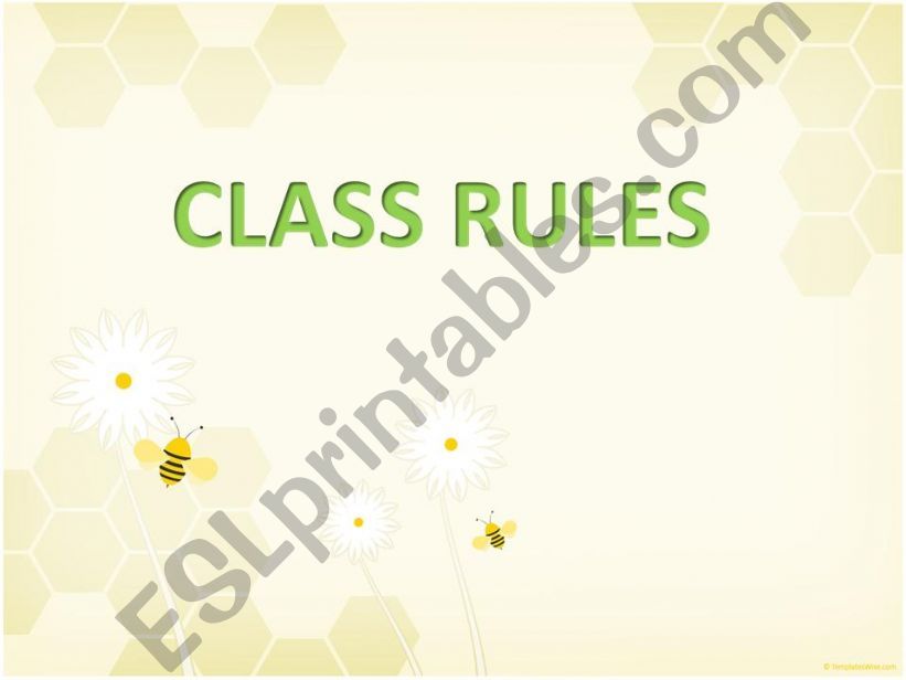 Class rules for students powerpoint