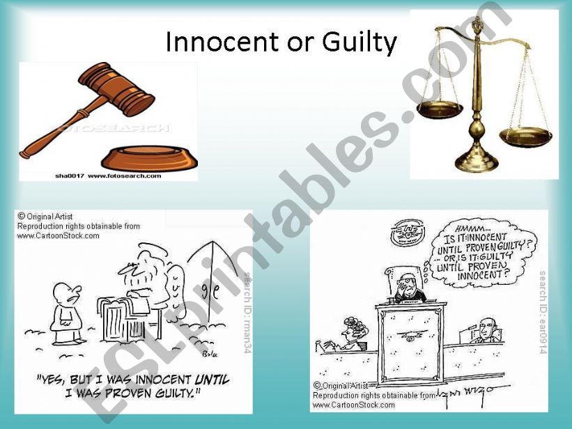 Innocent or Guilty powerpoint