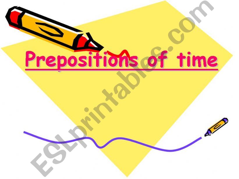 Preposition of time powerpoint