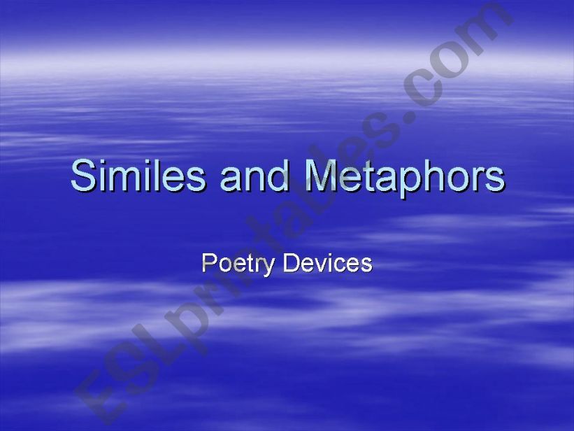 Similes and Metaphors powerpoint