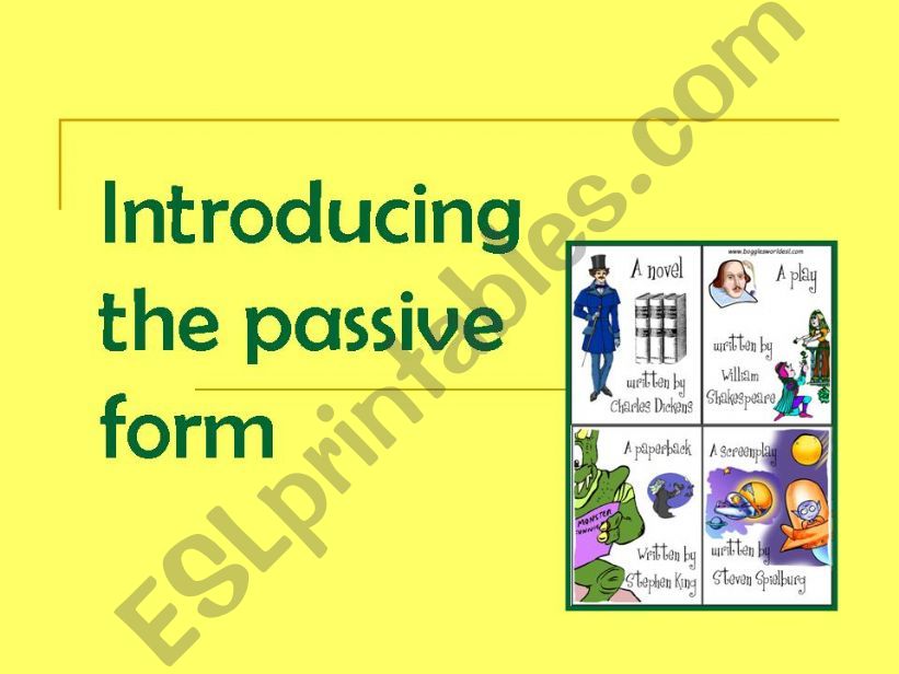 Introducing the passive form powerpoint