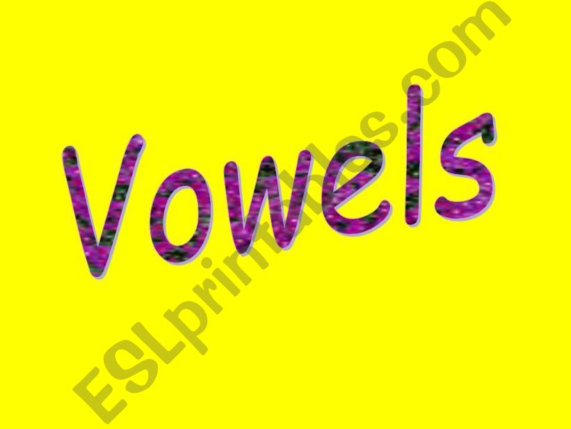 vowels powerpoint