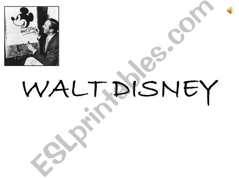 Walt Disney - part 1 powerpoint