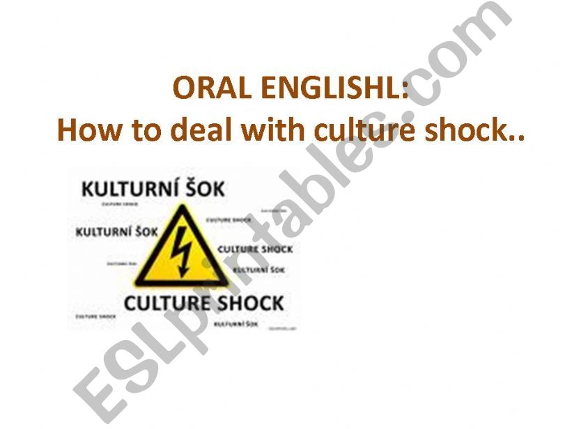 Oral English ppt lesson on Culture shock