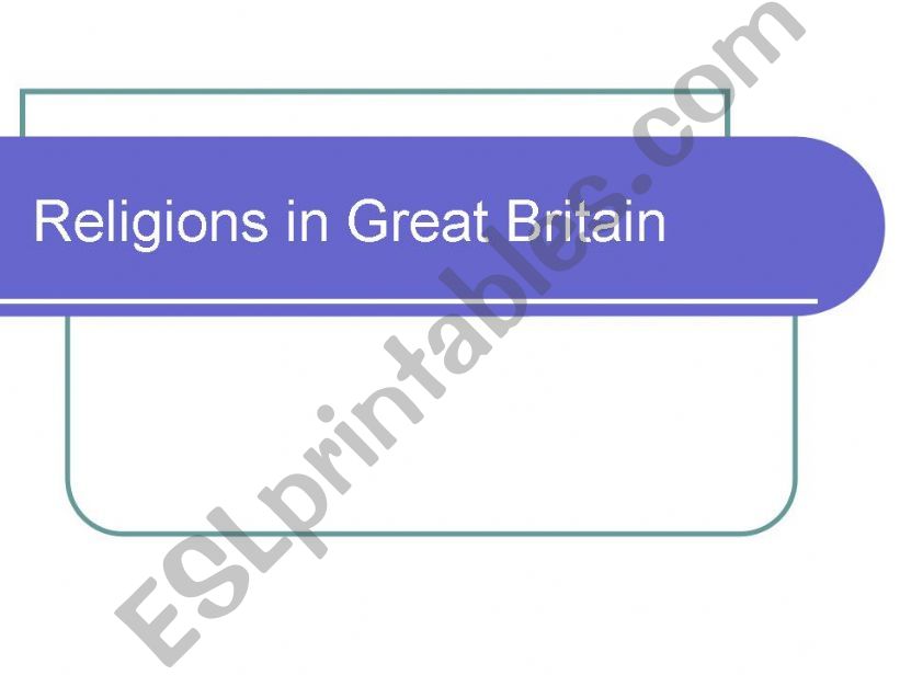 Religions in Great Britain powerpoint