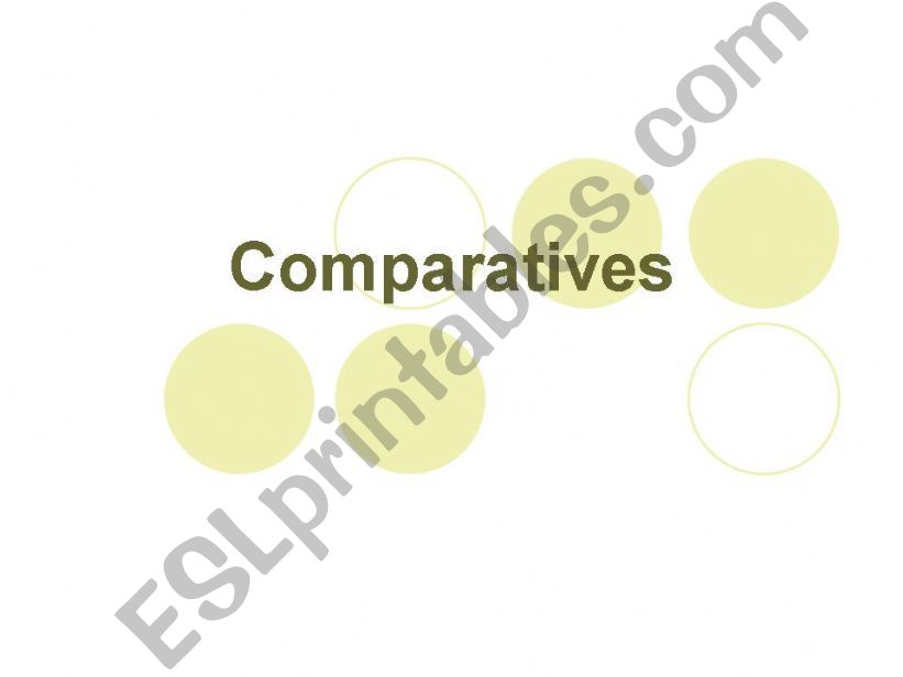 Comparatives PPT powerpoint