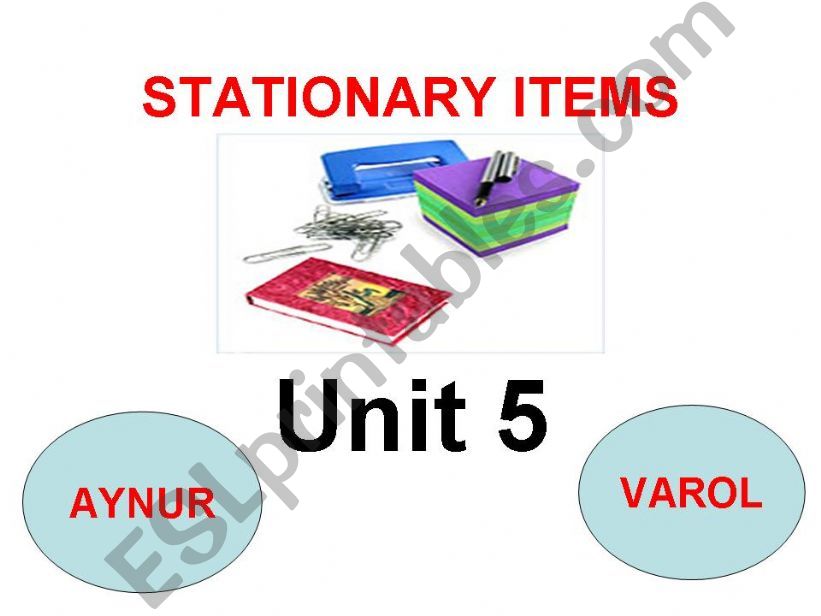 stationary items powerpoint