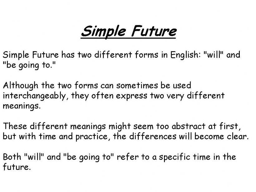 future tenses powerpoint