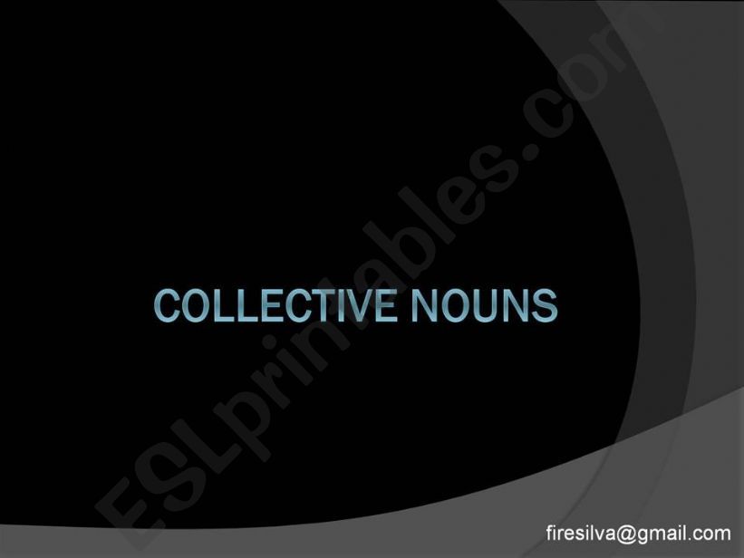 ESL English PowerPoints ColLective Nouns