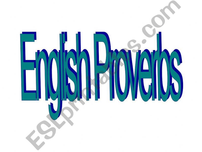 English Proverb Game powerpoint