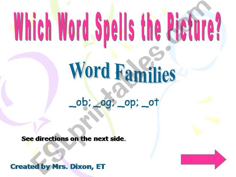 word family powerpoint