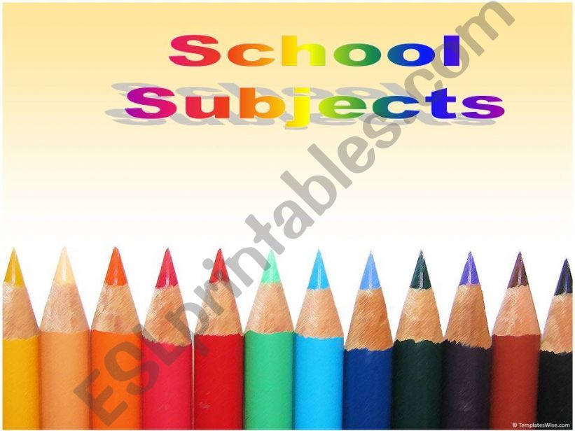 school subjects powerpoint