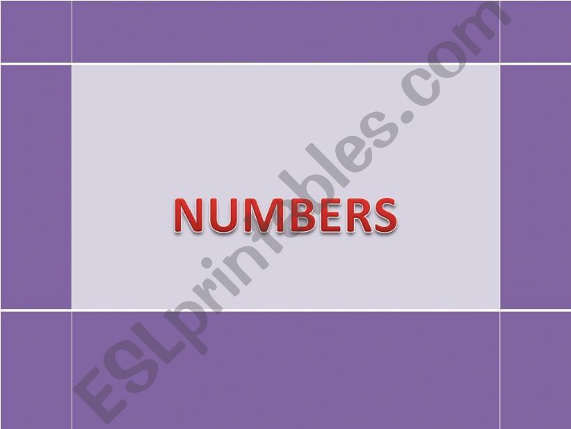 numbers 1-100 powerpoint