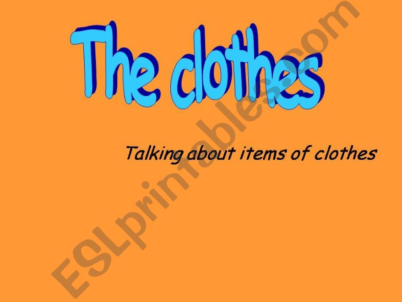 the clothes powerpoint