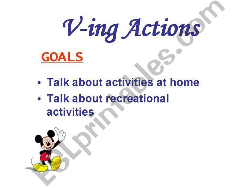V-ing Actions powerpoint