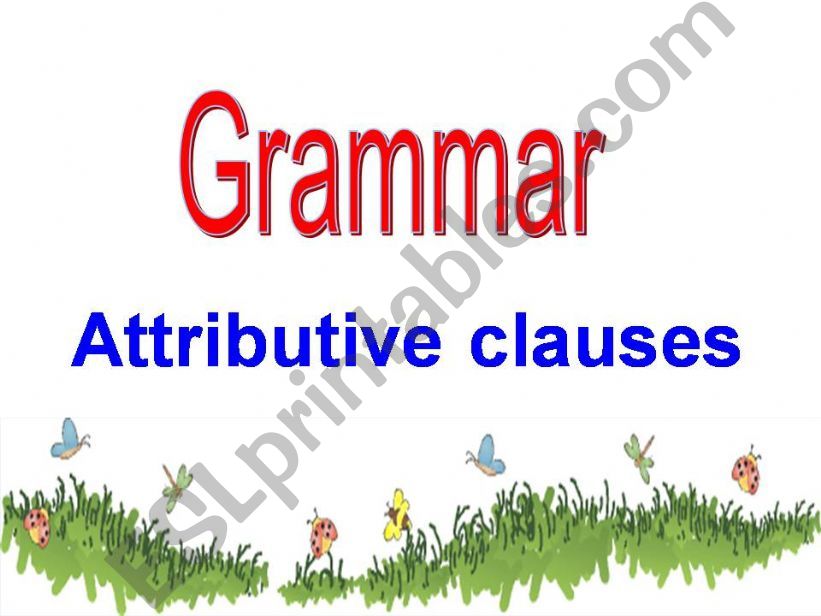 Attributive Clauses powerpoint