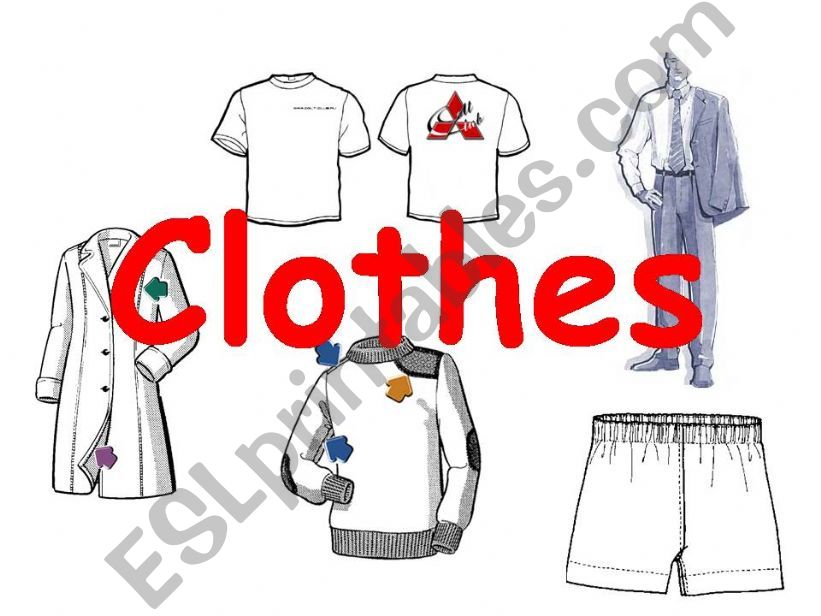 Clothes - introduction of vocabulary Part 1