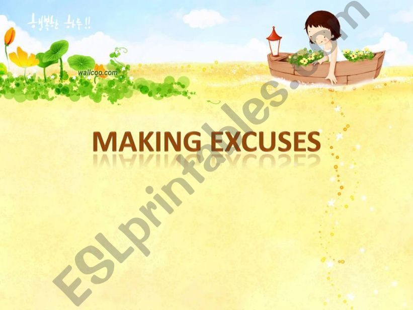 making excuses powerpoint